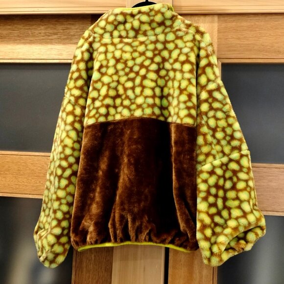 UGG~Women's Marlene Sherpa Print Faux Fur Jacket~ CHARTREUSE NEW WITH TAG SZ XS - Picture 7 of 8